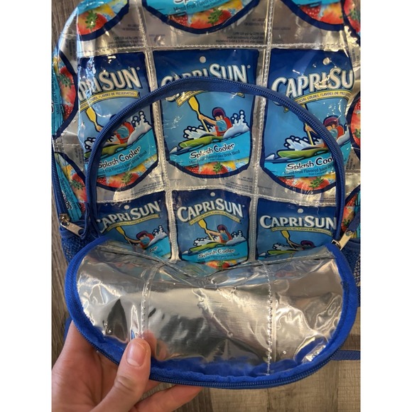 Vintage Caprisun Splash Cooler Upcycle Backpack School Bag Retro Terracycle - Picture 4 of 5